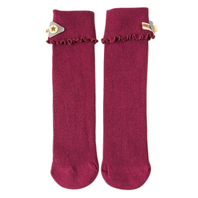 

Hot Spring Autumn Baby Girls Solid Color Socks Infant Knee High Socks Cute Newborn Leg Warmer