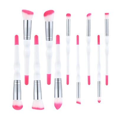 

10 Pcs Makeup Brushes Gourd Two-color Wooden Handle Special Makeup Brush Set brochas de maquillaje de alta calidad New