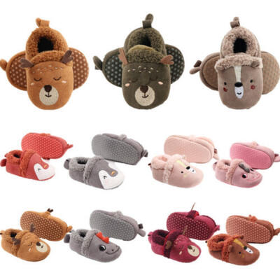 

Infant Baby Girls Boys Toddler Anti-slip Winter Warm Slippers Soft Fleece Shoes
