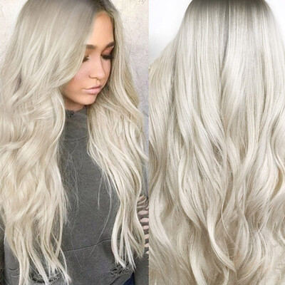 

Tailored Sexy Gradient Blonde Party Wigs Long Curly Hair Mixed Colors Synthetic Wig