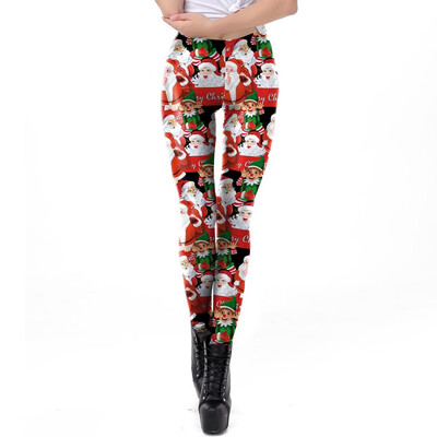 

Tailored Women Fashion High Waist Yoga Christmas Print Running Sports Pants Trouser