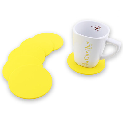 

Set of 6pcs Black Drink Coasters Cup Mat Silicone Tabletop Protect Mug Accessory