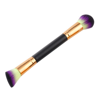 

GUJHUI Professional Double Head Makeup Brushes Women Blush Powder Brush Synthetic Hair Slanted Head Makeup Brush 4137
