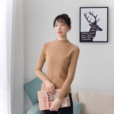 

9 Colors Women Sweaters 2019 Autumn Winter Solid Knitted Sweater Pullover Female O-Neck Slim Jumper Pull Femme Hiver Knit Tops