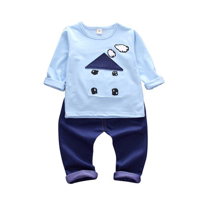 

Children Sets Autumn Baby Boy Girl Cotton Print Letter Pattern Long Sleeve Sweatshirt Trousers Casual Outfits Set