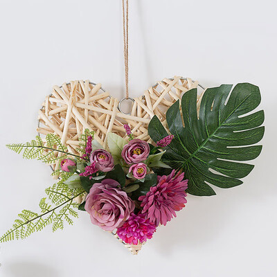 

Home Living Room Handcrafted Hanging Wall Decor Artificial Plant Flower Wedding Backdrop Home Accessories Plantas Artificiais