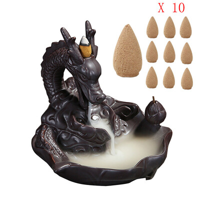 

Porcelain Backflow Ceramic Incense Burner Holder Buddhist