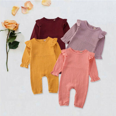 

CA Newborn Kids Baby Girl Clothes Dot Romper Ruffle Jumpsuit Bodysuit Outfits