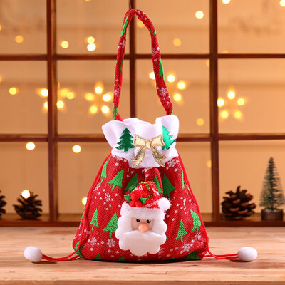 

Christmas Gift Handbag Drawstring Candy Bag Merry Christmas Sweet Candy Bags Present Bag Home Party Xmas Decoration