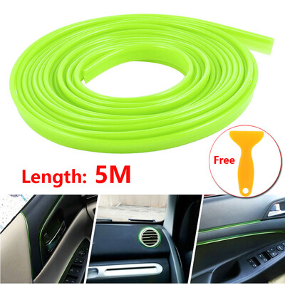 

Green 164ft Car Interior Door Gap Edge Line Insert Molding Trim Strip Tool