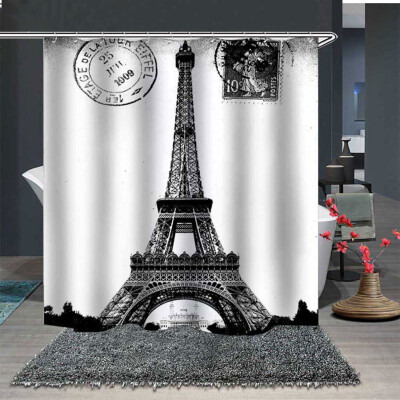 

〖Follure〗Popular Waterproof Shower Curtain With 12 Hooks Printed Bathroom 180x180cm
