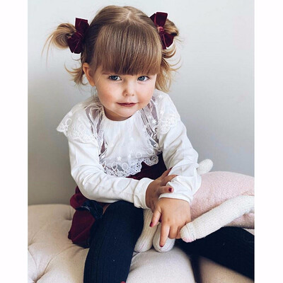 

Infant Baby Girl Yarn Lotus Leaf Tops Strap Lantern Shorts Overalls Clothes