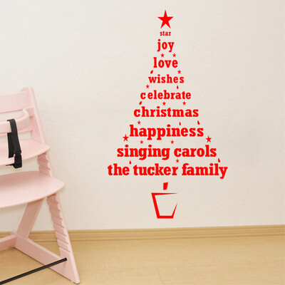

Tailored Merry Christmas Removable Wall Sticker Home Christmas Xmas Decor