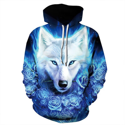 

New Fashion Eagle Hoodies Men Thin 3d Sweatshirts With Hat Print Euramerican Funny Hooded Hoodies Plus Size