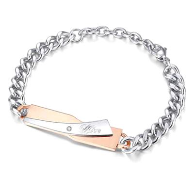 

Fashion Stainless Steel Couple Bracelet for Men&Women Jewelry Bangle Bracelet for Couple Lover JewelryOne for sale