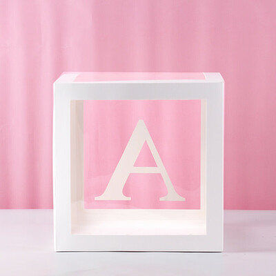 

Toponeto Letter A- Z Transparent Gift Boxes Kid Birthday Baby Shower Party Decoration