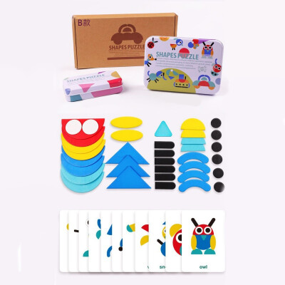 

Baby Toys Montessori Wooden Jigsaw Set Educational Wood Toy Animal Geometric Shape Puzzle Child Gift Intelligence Kids Toys