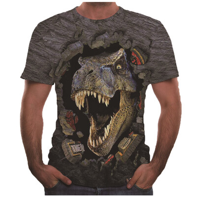 

Toponeto Summer Mens Fashion Round Neck Personalit Print Short Sleeve Leisure Top Blouse