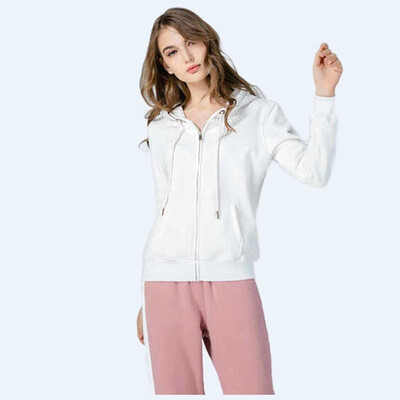 

Spring&autumn womens new sports pure color casual cardigan zipper thin sweater womens Hoodie