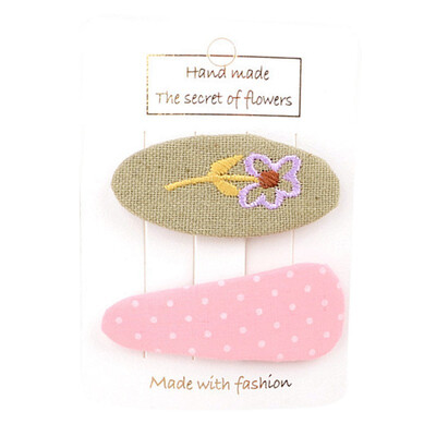 

Girl Hair Clip 2pcsset Children Fashion Concise Casual All-match Dot Pattern Hair Clip Girl Hair Decoration