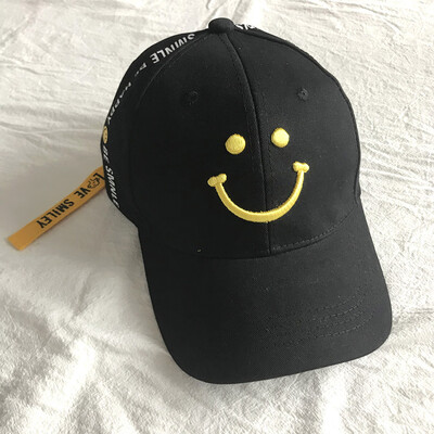 

Embroidery smiling face baseball cap new style parent-child hat outdoor tide cap wholesale hip-hop cap manufacture