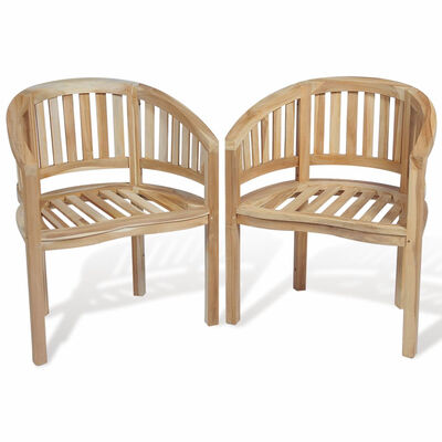 

Banana Chairs 2 pcs Solid Teak Wood
