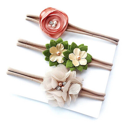 

Baby Girl Elastic Flower Headband Garland Hair Band Wreath Photograph