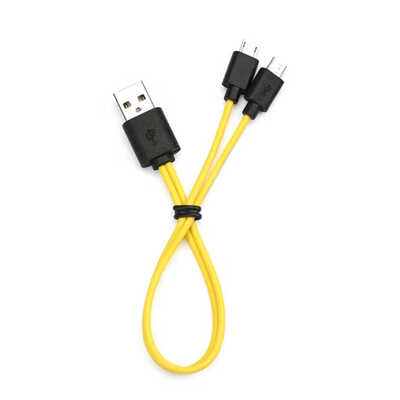 

ZNTER 2 in 1 TPE Micro USB Cable 2A Current High Speed Charging Cable 25cm for Android Smartphone