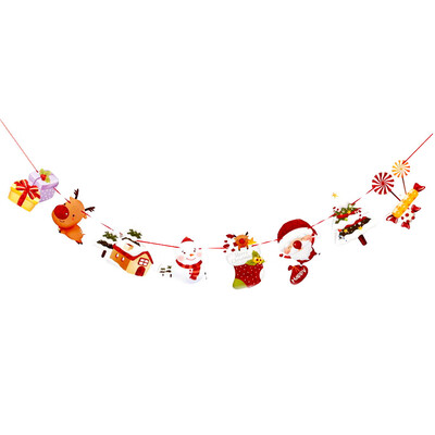 

Toponeto Christmas Window Hotel Party Home Hanging DIY Decor Banner Colorful