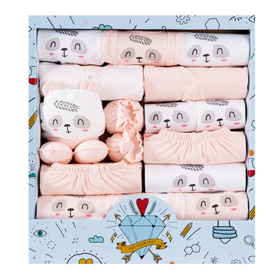 

18Pcs Infant Sets Baby Boy Girl Autumn Warm Pajamas Sleepwear Cartoon Pattern Hat Socks Clothes Sets