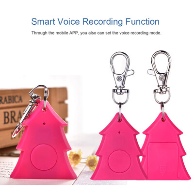 

Mini Christmas Tree Design Smart Alarm Key Finder Anti-lost Tracker Wireless BT 40 Selfie Shutter Voice Recording GPS Locator Tag