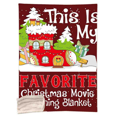 

Christmas Movie Watching Blanket Double-Sided Thickening Super Soft Cozy Warm Plush Throws For Adults And Children 150 X 200CM