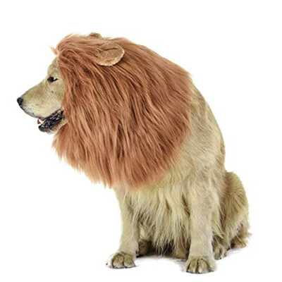 

Pet Adjustable Comfortable Fancy Lion Hair Dog Mane Wig Costume Wig&Ears Party Pet Supplier