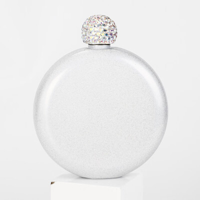 

Gobestart 140ml portable Stainless Steel Wine Alcohol Liquor Flask Creative Crystal Lid