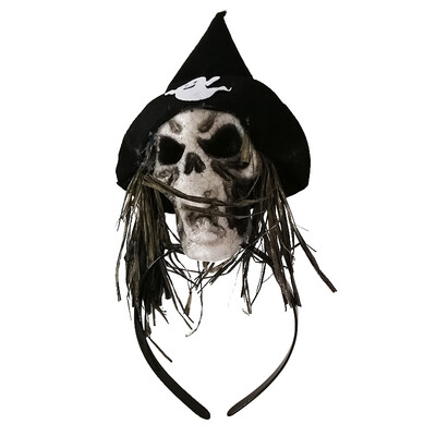 

Halloween Skull Headband Halloween Horror Witch Dress Up Hair Accessory Costume Props Skeleton Holiday DIY Party Decor