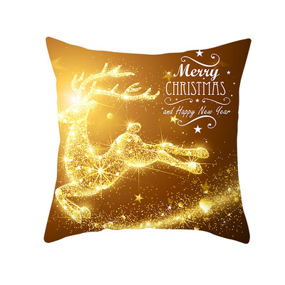

Siaonvr Christmas Pillow Case Glitter Polyester Sofa Throw Cushion Cover Home Decor