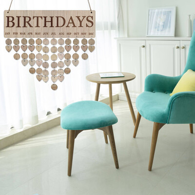

Gobestart Family Birthday Board Plaque DIY Hanging Wooden Birthday Reminder Calendar A