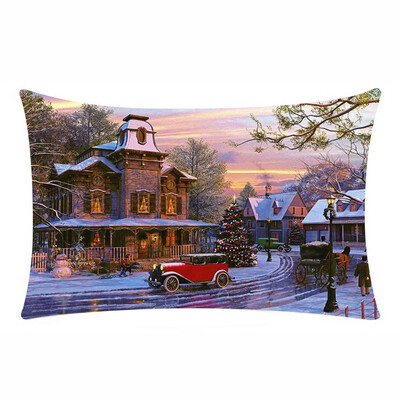 

〖Follure〗Merry Christmas Rectangle Cushion Cover Throw Pillow Case Pillowcase