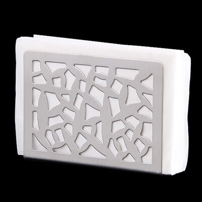 

1Pc Vertical Stainless Steel Paper Napkin Holder Cutout Dining Table Decor Rack