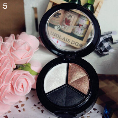 

3 Colors Eyeshadow Natural Eye Shadow Makeup Cosmetic Palette Women Beauty Tool