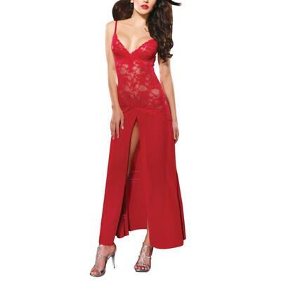 

Sexy Lingerie Europe And America Foreign Trade Lace Temptation Suit Sexy Pajamas Large Size Perspective Sling Dress