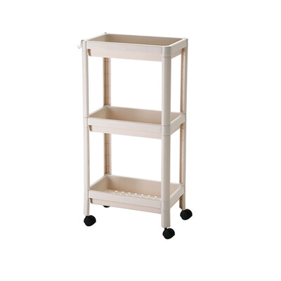 

〖Follure〗Multifunctional Simple Kitchen Shelf Floor Pulley With Removable Three-tier Home