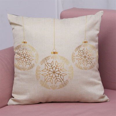 

Gobestart New Christmas Cotton Linen Pillow Case Sofa Cushion Cover Home Decor