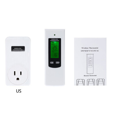 

US Plug Wireless RF LCD Remote Thermostat Home Floor Room Hearting&Cooling Temperature Controller