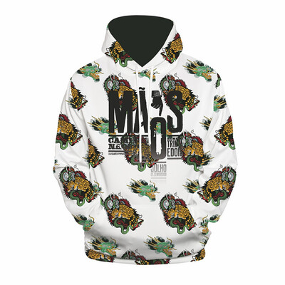 

Toponeto Mens Autumn Spring Fashion 3D Printing Hoodie Hooded Loose Long Sleeve Top