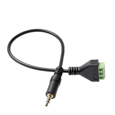 

3 Pole 35m to 3 Pin Cable Screw Terminal Stereo 35 mm 3 pin Terminal Plug Connector Cord