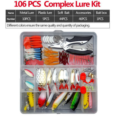 

164pcsbox Fishing Accessories Kit Including Jig Hooks Fishing Sinker Weights Fishing Swivels Snaps with Fishing Tackle Box