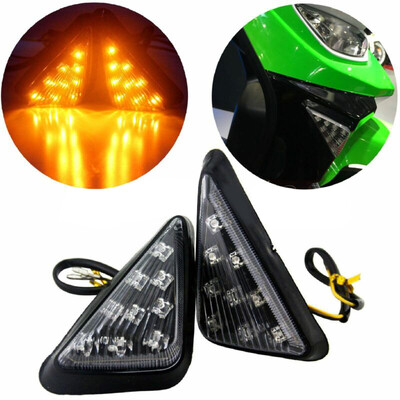 

2pcs Universal Motorcycle Amber LED Side Marker Turn Signal Indicator Light Lamp