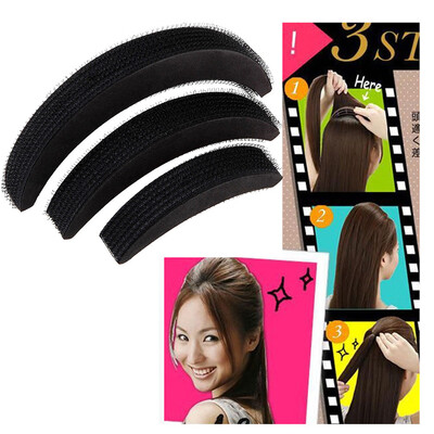 

Gobestart 3Pcs Hair Volume Increase Puff Sponge Pad Bump Up Insert Base DIY Updo Styling