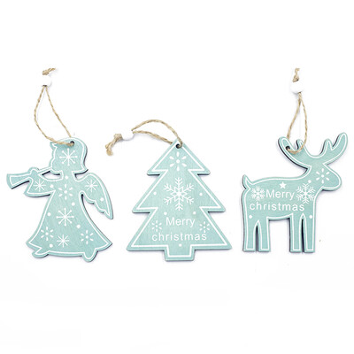 

3Pcs Christmas Decorations Wooden Ornament Xmas Tree Hanging Pendant Great Hot